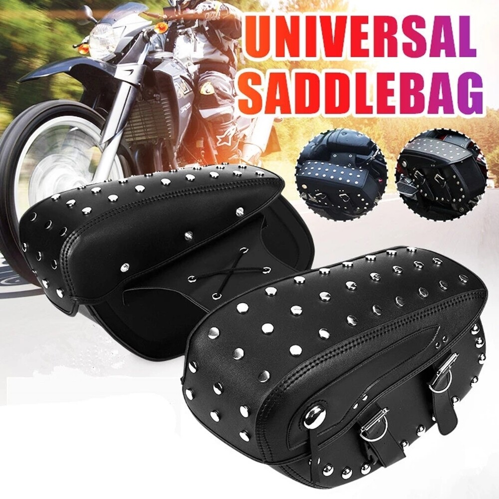 Yamaha V Star 650 950 1100 1300 Motorcycle Side Saddle Bags Luggage Pouches-image