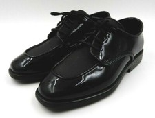 AFTER SIX "MODERN CELEBRATION" PATENT LEATHER TUXEDO DRESS SHOES YOUTH SIZE: 3 M