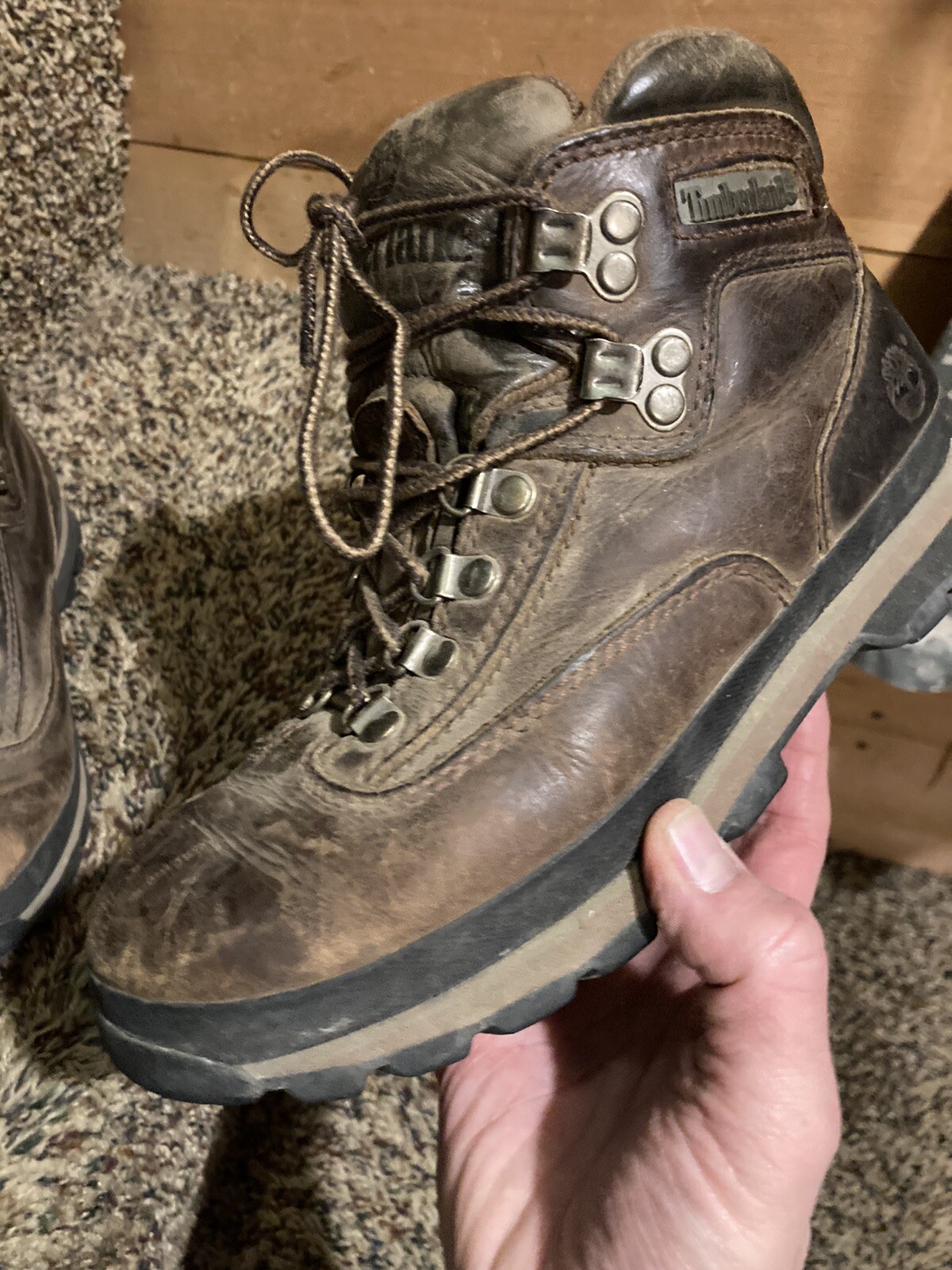 Timberland Euro Hiker 95310 Brown Leather Hiking Boot Men's Size M