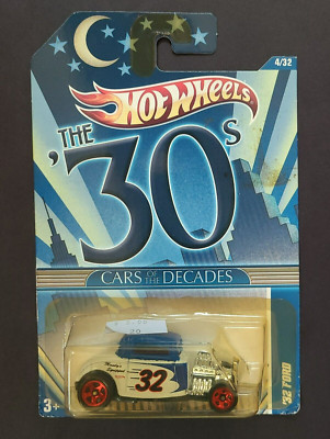 2011 Hot Wheels Cars Of The Decades The '30's '32 Ford, White & Blue