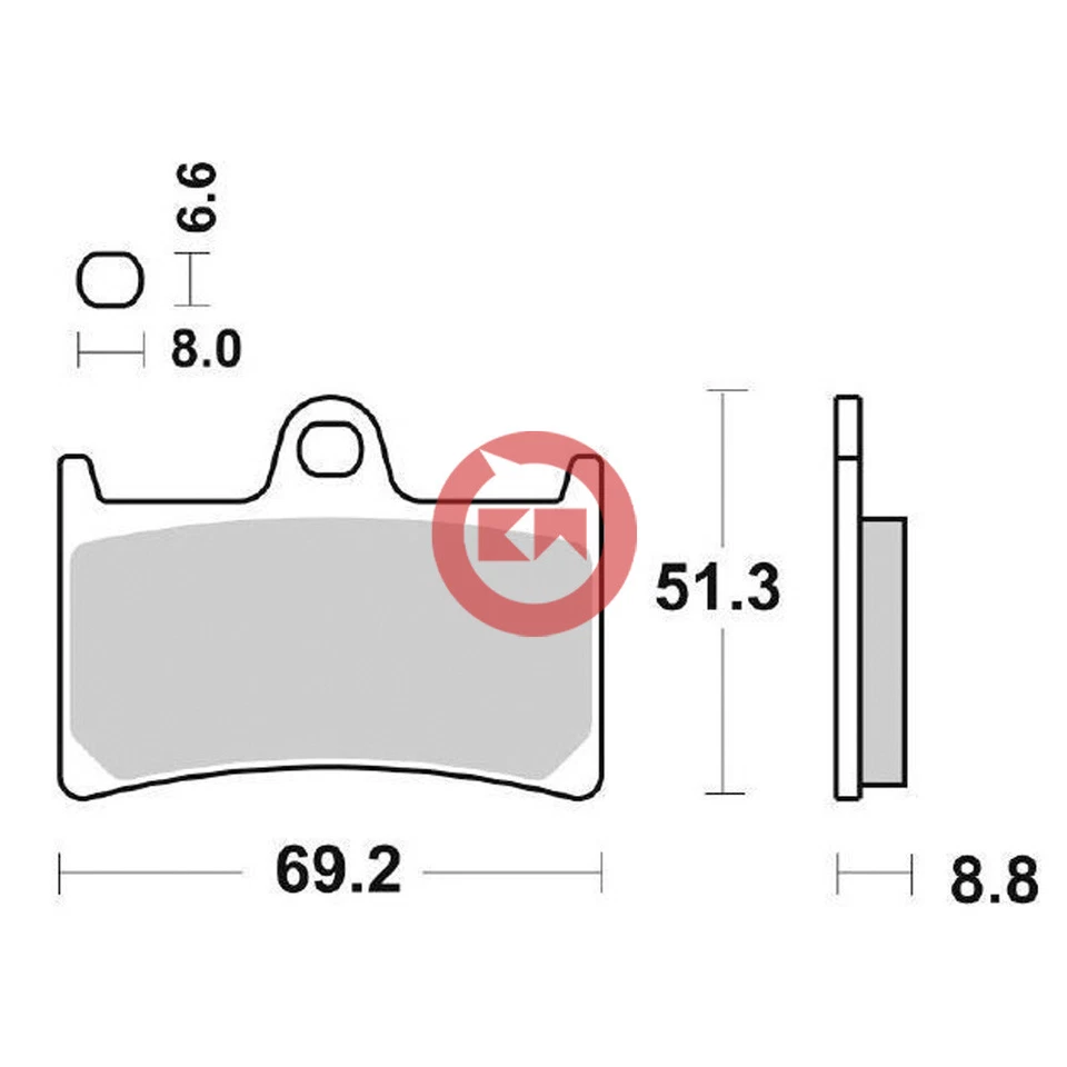 KIT 4 PASTIGLIE FRENO ANTERIORE SBS 634HS SINTER YAMAHA YZF R1 1000 2006 Foto 2 de 4