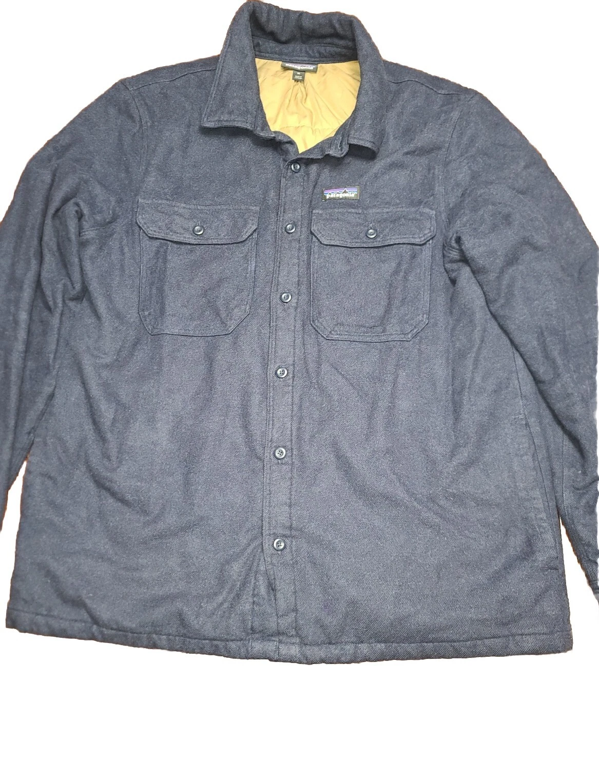 Vintage PATAGONIA Warm Jacket Blue Buttons Up Jacket Men’s Size XL