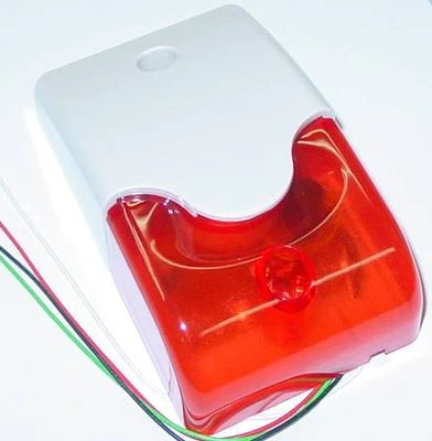 UNI Alarmsirene Rot mit LED und Strobe Blitzer <110db/1m Einzelfunktion Top Qualität