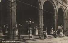 RPPC Loggia dei Lanzi Florence Italy vintage postcard s962