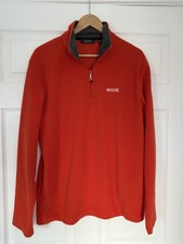 Image of Mens Large Regatta Outdoor Orange Lightweight Half Zip Fleece Jumper Pullover