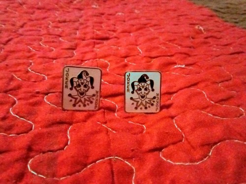 The Joker Cufflinks Metal Plated 3/4" wide