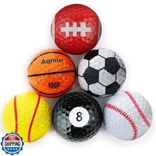 Funny Golf Balls, 6 Pack Colored Balls for Golfers, Fun Kids Golf