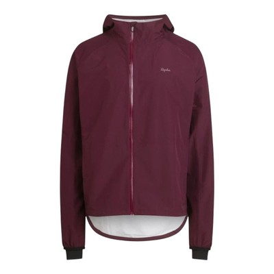 Rapha Mens Rich Burgundy Waterproof Reflective Commuter Jacket