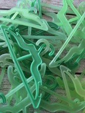 Vintage Lot of 31 Barbie Ken Doll Clothes Hangers green
