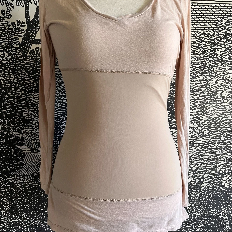 Yummie Tummie Shapewear Shaping Long Sleeve Body T Size Large Long Ballet Pink - Image 3 of 4