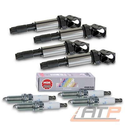 4x ZÜNDSPULE + 4x NGK ZÜNDKERZE FÜR BMW 1-ER F20 3-ER F30 CITROEN MINI PEUGEOT