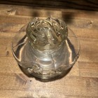 Large Glass Insulator Corning Pyrex Clear Glass 233 5.5in tall x6.5in wide chips — photo 1