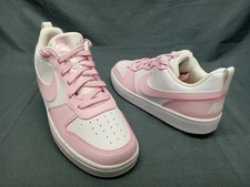 Nike Girls Court Borough Low Recraft GS Sneakers White Pink Size 5 NEW IN BOX