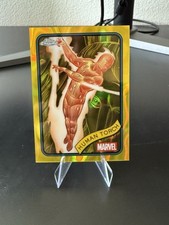 Human Torch 2025 Topps Chrome Marvel Yellow Lava Refractor #40