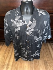 Tommy Bahama Button Up Men's Size XL Floral Hawaiian 100 Silk S/S