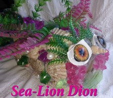 NEW Sea Creatures aquarium ornaments with Plants SEA-LION DION Matching Float