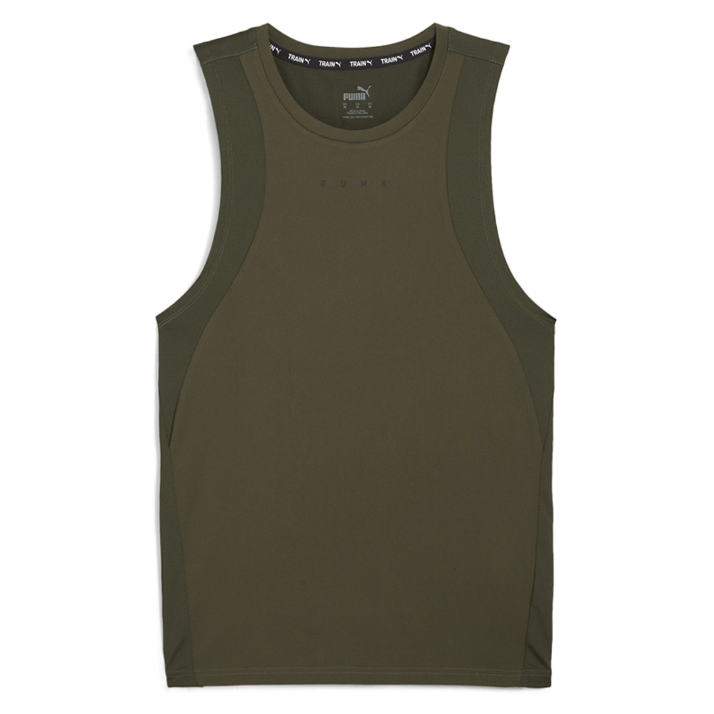 Puma Energy Cloudspun Mesh Crew Neck Athletic Tank Top Mens Green Casual  Athlet