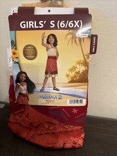 DISNEY MOANA 2 "MONA" KID'S HALLOWEEN COSTUME SIZE S 6/6X . NEW