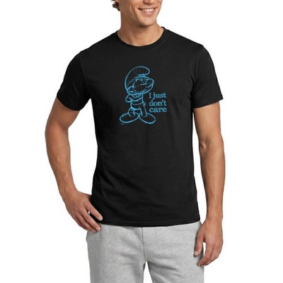 Schlümpfe Design Mit Spruch I Just Don't Care Männer T-Shirt