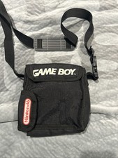 VINTAGE 90s ORIGINAL NINTENDO GAME BOY BLACK CARRY CASE SOFT SHOULDER BAG Used