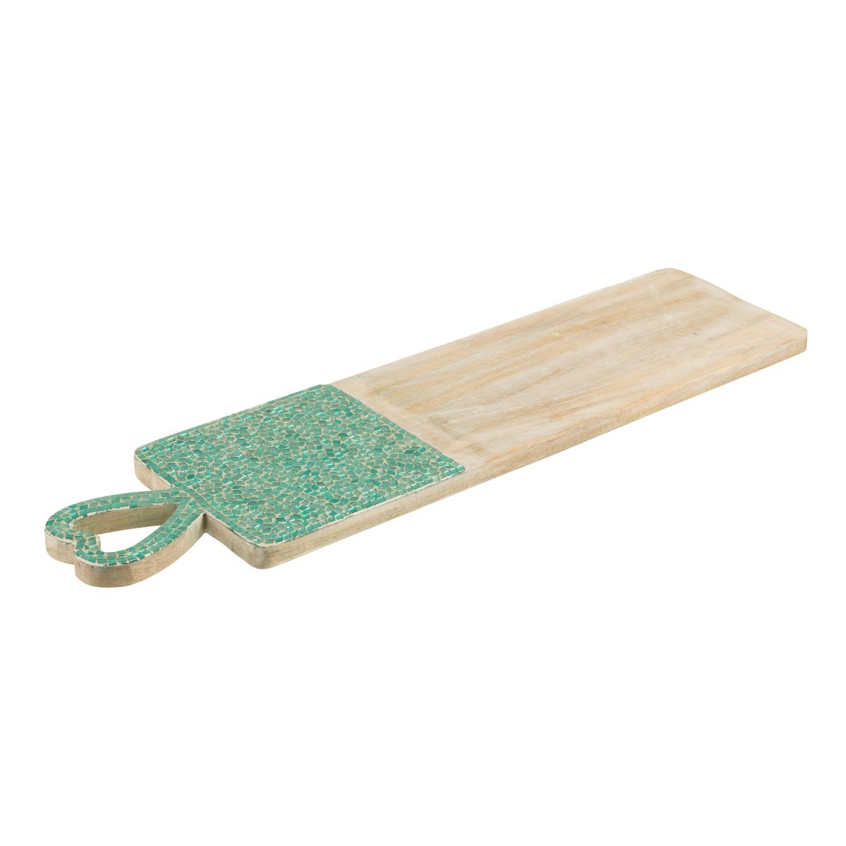 Planche en bois de présentation Freddy 74cm, cadeau déco idéal vert