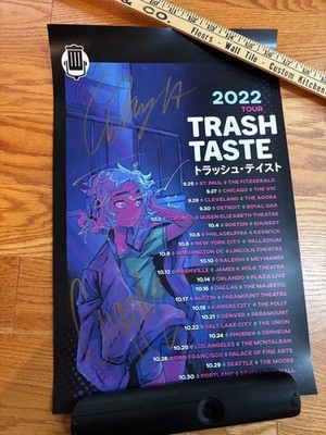 Trash Taste SIGNED Tour Poster Signed By Gigguk, Cdawgva, Theanimeman