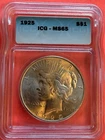 1925 P Peace Silver Dollar ICG MS65