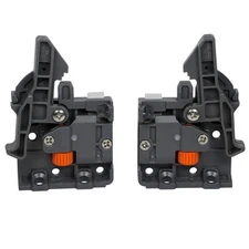 Pair of Undermount Drawer Slide Plastic Front Locking Device, Grey with Screws I