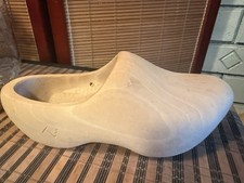 Vintage wooden dutch shoe -decorative piece unpainted- 23 Cm Sz 36