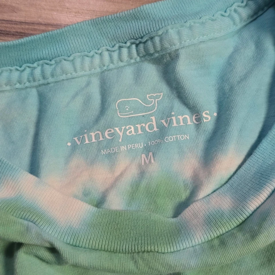 Camiseta manga larga Vineyard Vines para mujer tie dye remolino ballena talla M Foto 3 de 4
