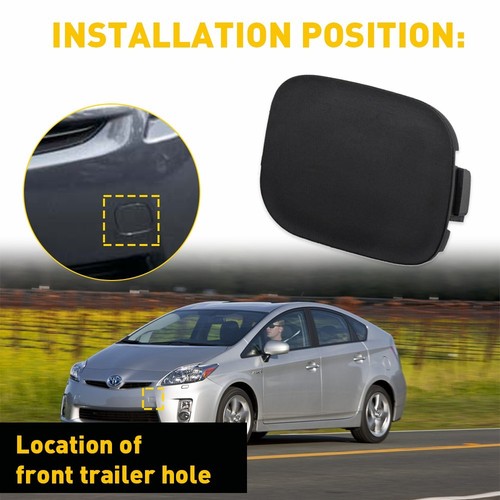 Cubierta de tapa de ojo de gancho de remolque para parachoques delantero izquierdo y derecho para Toyota Prius 2010 2011 2012 - Imagen 5 de 8