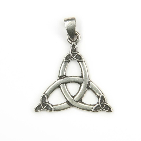 KettenanhäNger Keltische Knoten 3Cm Silber 925 Amulett Skandinavisches Triskele-image