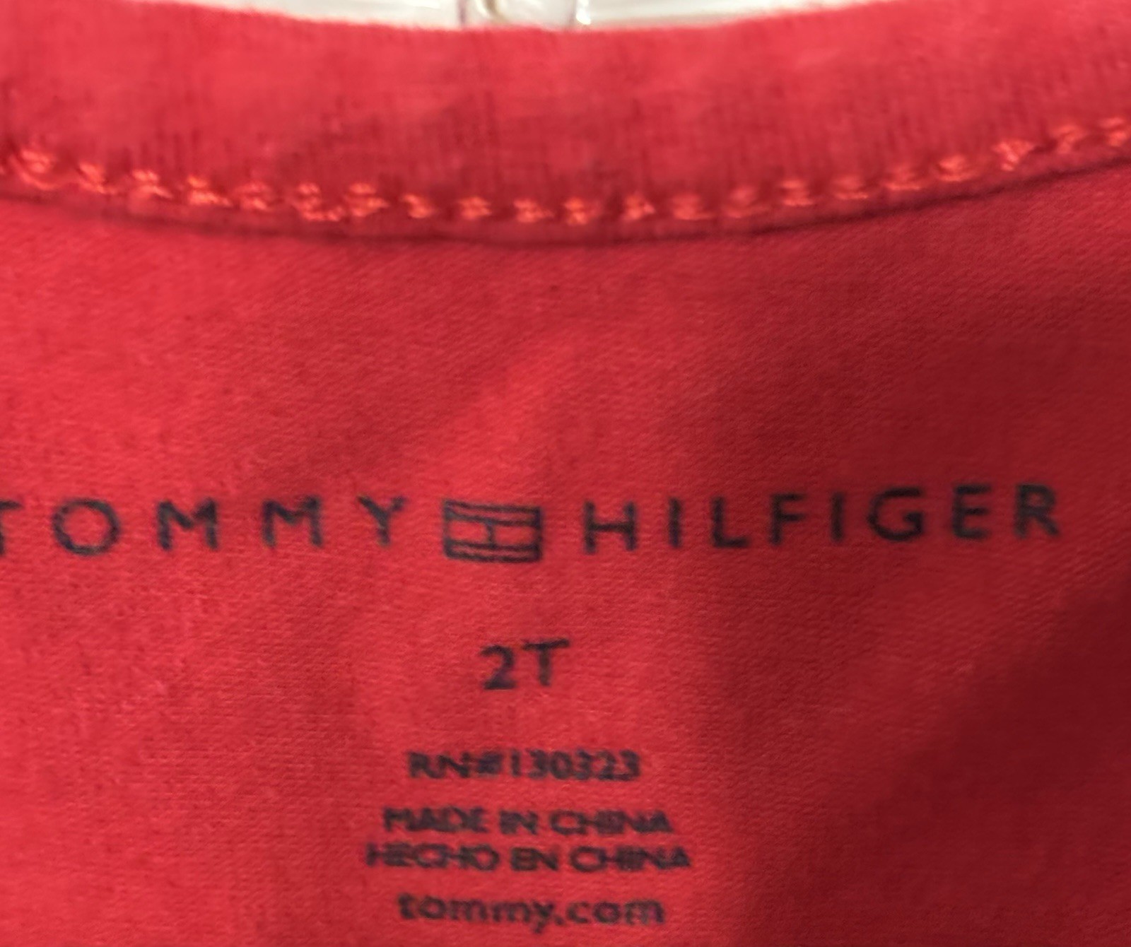 Tommy Hilfiger Girls 2PC NYC Set Red Ruffle Top Ruffle Jean Skirt 2T Kids image 3