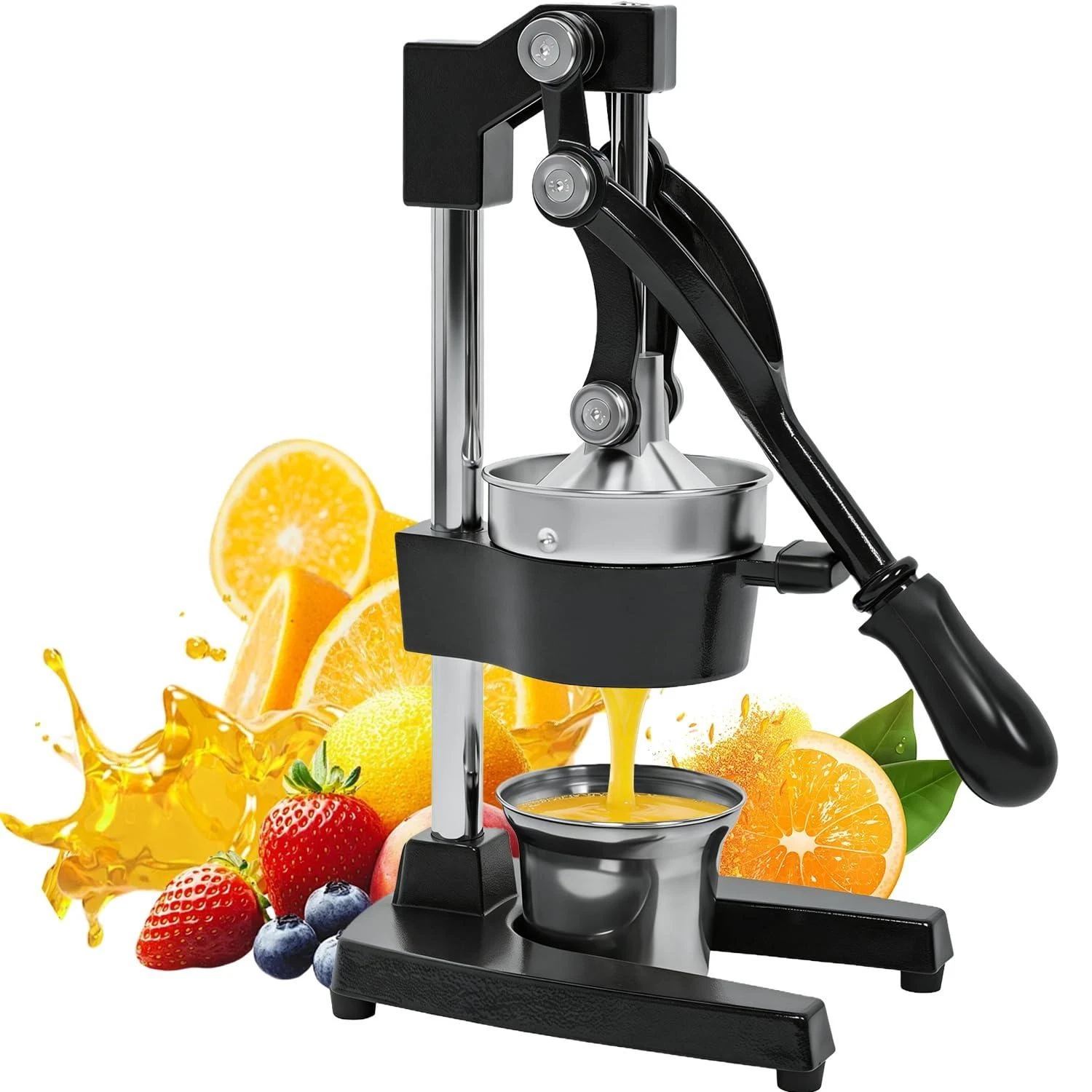 HLILBTE Cast Iron Citrus Juicer | Extra Large Commercial Grade Manual Hand Press