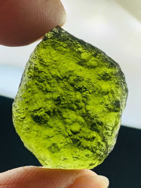 35carats RAW MOLDAVITE from Czech Republic Meteorite impact with a COA