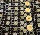 Anthropologie Elevenses Green And Black Circles Wrap Embroidered Skirt Size 4 — photo 3