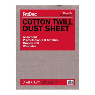 ProDec 12' x 9' Cotton Twill Dust Sheet (10 Pack)