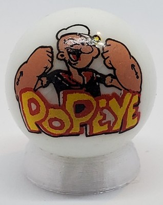 Popeye Glass 1'' Logo Marble w/ Stand