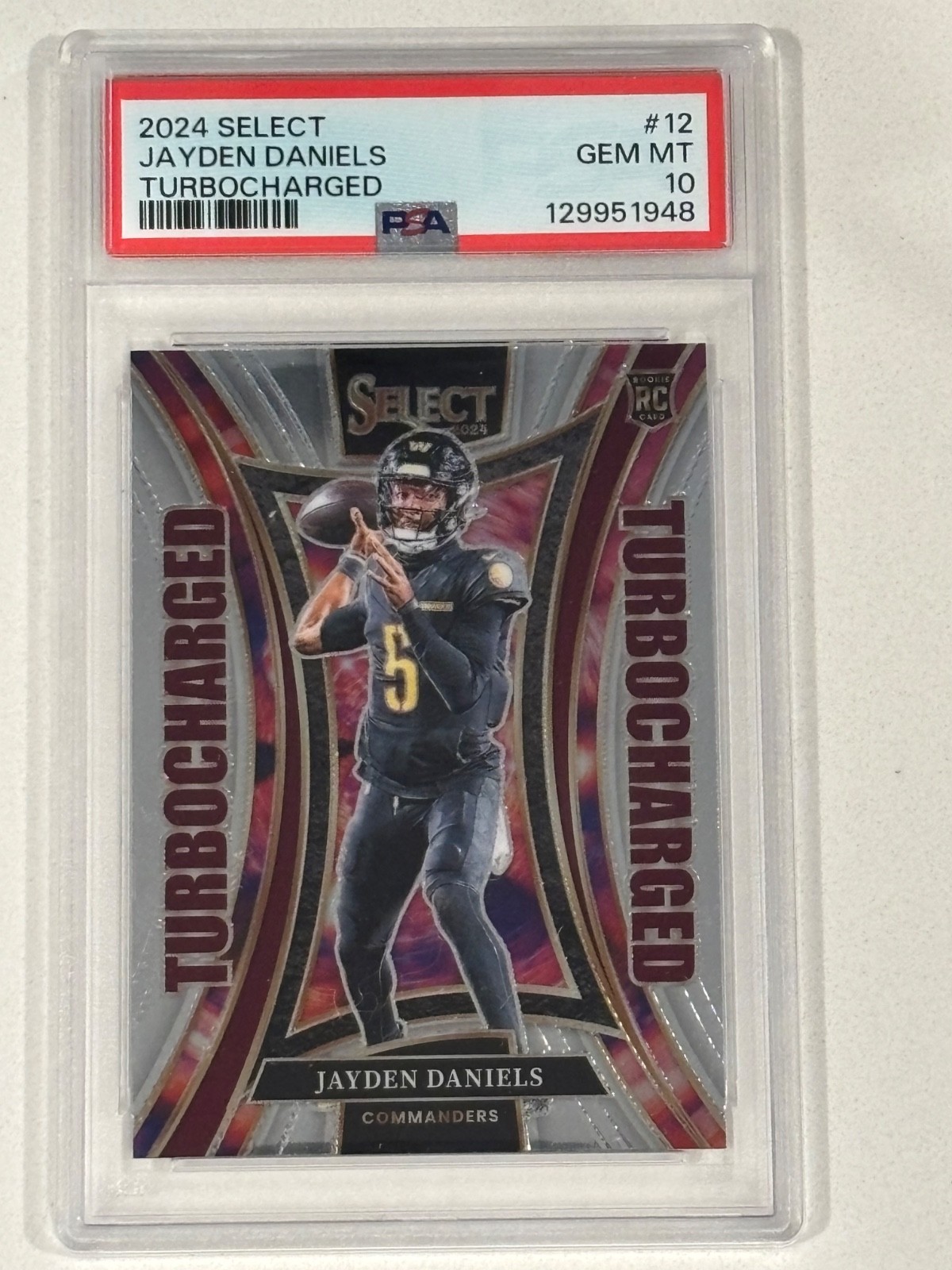 Jayden Daniels Panini Select Turbocharged #12 Base