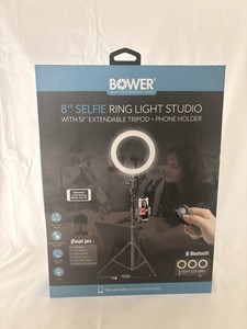 Bower WA-SL8 8" Selfie Ring Light Studio With 51" Extendable Tripod Holder