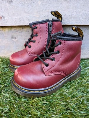 Dr Martens 1460 Air Wair Boots UK EU Baby Toddler Cherry Red Leather  UK