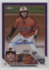 2023 Topps Chrome Update Purple Refractor 202/250 Terrin Vavra #RA-TV Auto 10p6