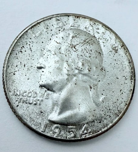 1954-S Toned Washington Quarter 25c VF VERY FINE CONDITION 90% Silver #2646