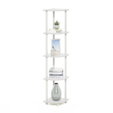 Turn-N-Tube Corner Shelf, 5-Tier Corner 5-Tier Round Tube White/White