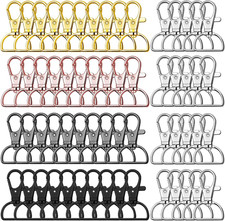 60 Pcs Lobster Claw Clasps for Keychains, Key Chain Hooks with Key Chain Rings,