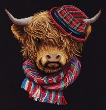 - Counted Cross Stitch Kit - Joe The Hipster - J-7202-16 Count - Aida Black -...