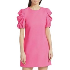 ALICE + OLIVIA Hanita Pink Short Puff-Sleeve Shift Mini Dress Women’s Size 12