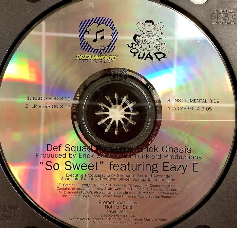 2000 Erick Onasis So Sweet Promotional Single Compact Disc CD Def Squad Eazy E - Image 4 of 4