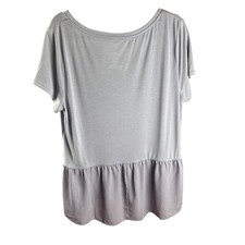 NWT Juicy Couture T-shirt With Sheer Ruffled Bottom In Purple Haze Sz Large