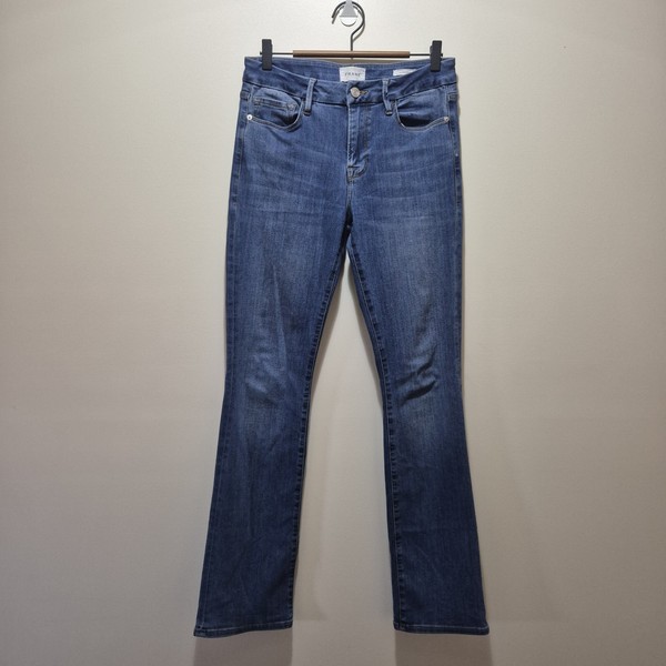 Frame Women's Le Mini Boot Denim Jeans Blue Stretch Size 28 (AU 10)